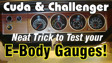 How to test E-Body Gas, Temp, Oil, Fuel Gauges