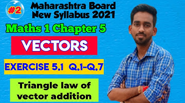 Vectors Maths Class 12 New Syllabus | Maharashtra Board | HSC New Syllabus | Exercise 5.1 Q.1-Q.7