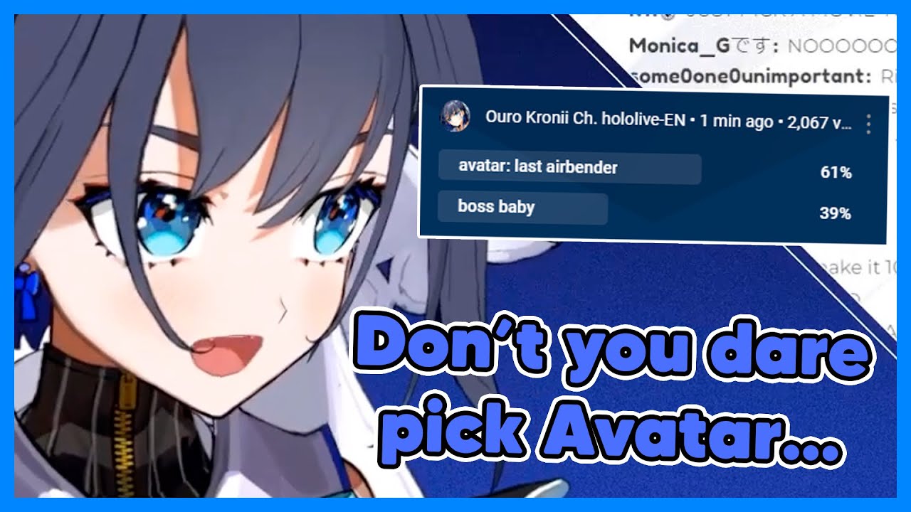 Kronii threats her chat to not vote for Avatar The Last Airbender Movie and instantly regrets it