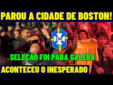 WATCH THE DAY THE BRAZILIAN NATIONAL TEAM BROUGHT THE HOTEL TO A STOP IN BOSTON! RAPHINHA WAS AMA...
