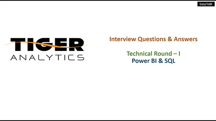 Must-Know Power BI & SQL Interview Questions for Tiger Analytics! #PowerBI #SQL #TigerAnalytics #Q&A