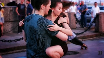 Zouk Open Air. Ivan Bubnov and Julia Ivanova. Zouk improvisation. (Dive)