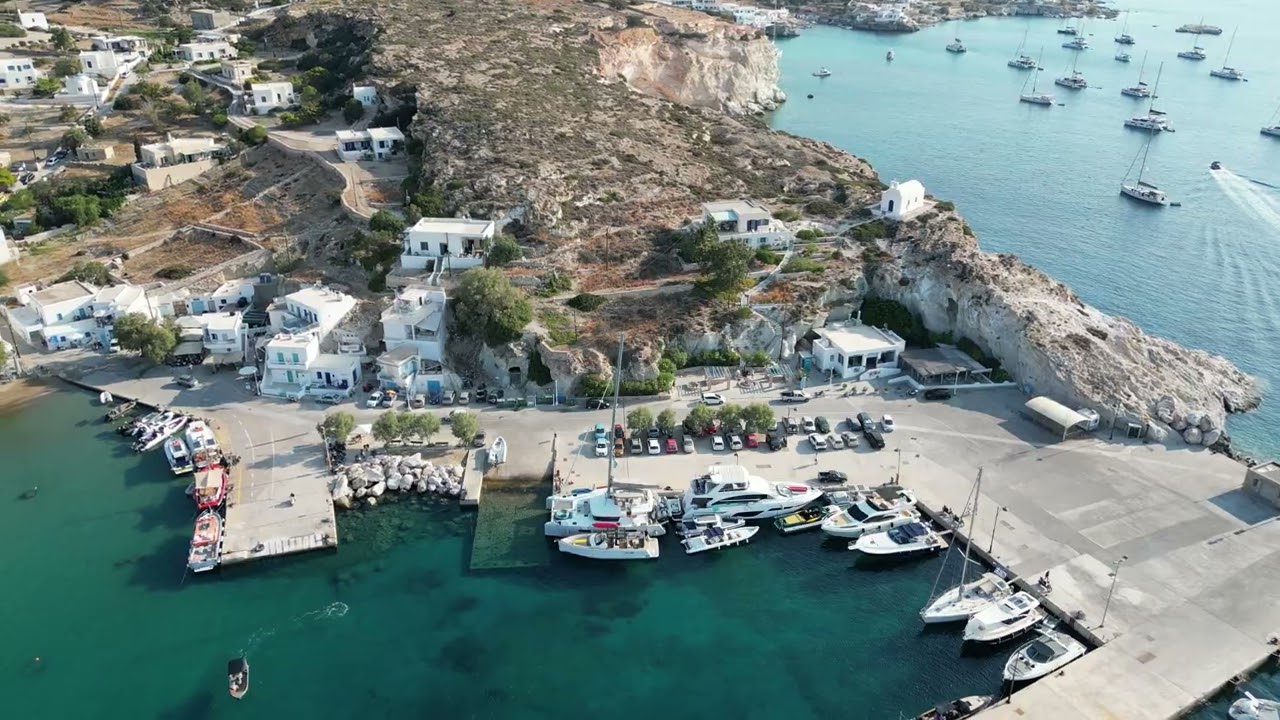 Kimolos island Cyclades Greece 4K - Port View