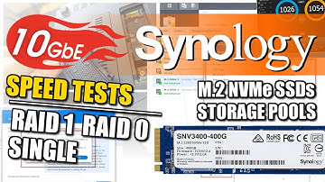 Synology M.2 NVMe Storage Pool 10GbE Speed Tests - RAID 0, RAID 1 & SINGLE