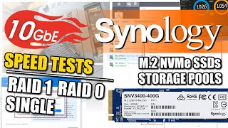 Synology M.2 NVMe Storage Pool 10GbE Speed Tests - RAID 0, RAID 1 &amp; SINGLE