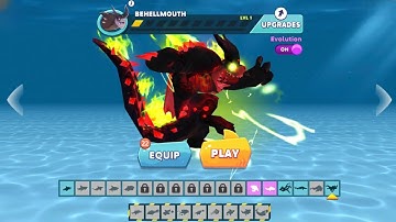 EVIL BEHELLMOUTH UNLOCKED AND GAMEPLAY - Hungry Shark Evolution