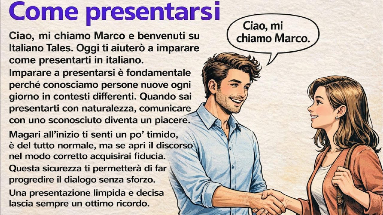 Introduce Yourself in Italian 🇮🇹 | Learn Italian for Beginners (A1–A2) | Simple Italian Story❤️