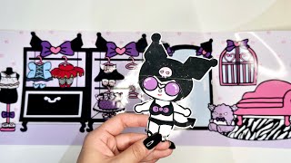 paperdiysanrio 산리오 kuromi dress room deco sticker 쿠로미 드레스룸 꾸미기 스티커 #asmr