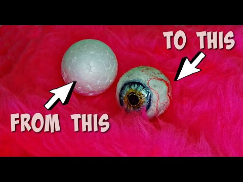 How to make a realistic FAKE EYEBALL from a polystyrene ball