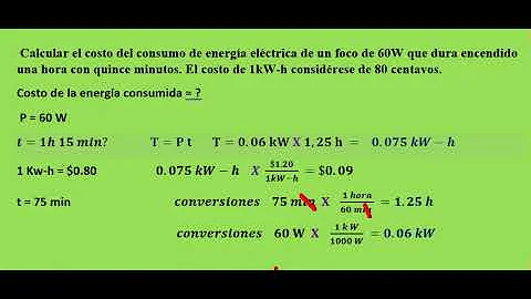¿Cuánto cuesta hacer funcionar una bombilla durante 1 hora?