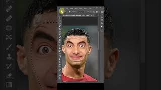 Face swap in Photoshop Ronaldo to Mr bean  | Tutorial