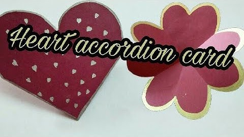 DIY- Heart flower card / heart squash card | Heart accordion card for valentine