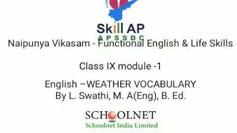 Weather Vocabulary - Functional English - Class IX - Module 01