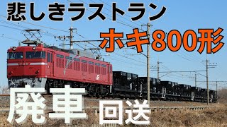 悲しきラストラン ホキ800形廃車回送