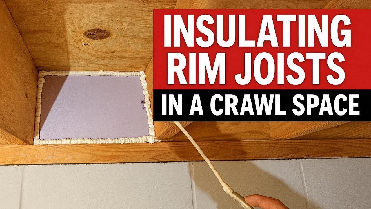 Fixing a Crawl Space - Rim Joist Insulation - YouTube