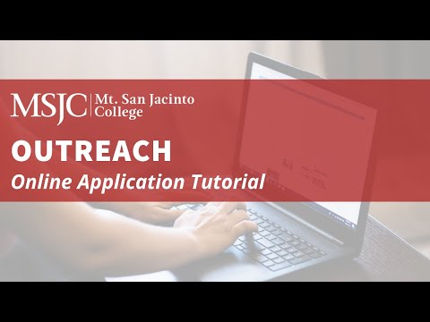 MSJC Online Application Tutorial