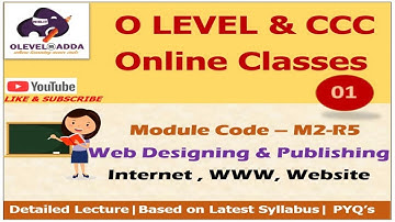Module Code- M2-R5 | Web Designing and Publishing|NIELIT OLEVEL| CCC |Lecture -01