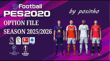 PES 2020 SEASON 2025/2026 OPTION FILE PS4/PS5 TUTORIAL