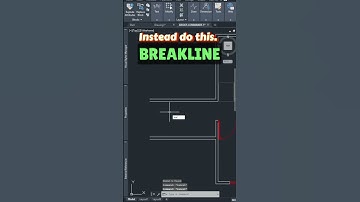 AutoCad BREAKLINE command (Advanced Tip) #shorts #tutorial #autocad #autocadtips  #autocadtutorial