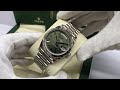 Rolex daydate 40mm white gold green dial anniversary