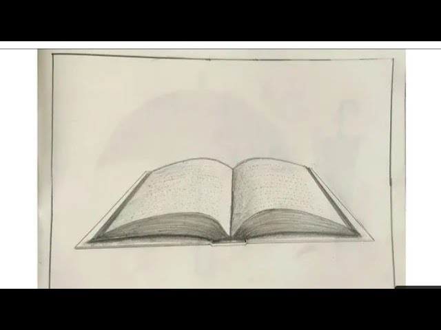 How to draw a realistic open book step by step. 