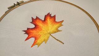 Learn to Embroider Realistic Autumn Leaves (Easy!)