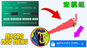 New Agario Macro Xelahot is back! Lag-Free Mod Menu + Zoom for  iOS/Android