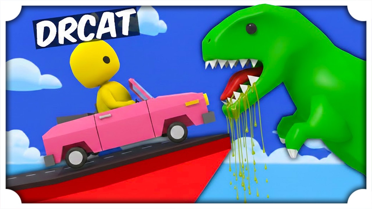 MI LANCIO CON UNA MACCHINA CONTRO UN DINOSAURO GIGANTE SU WOBBLY LIFE!