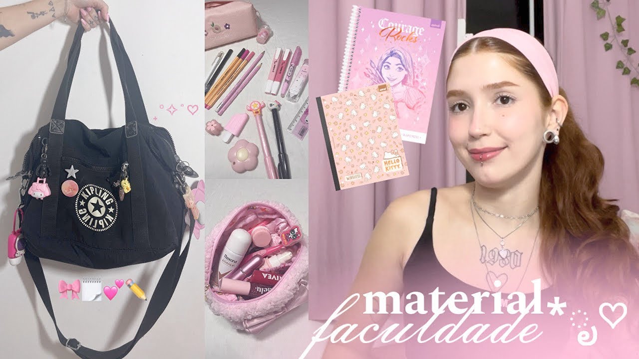 MATERIAL DA FACULDADE 💗✏️ tudo que eu levo pro 5º período em pedagogia!