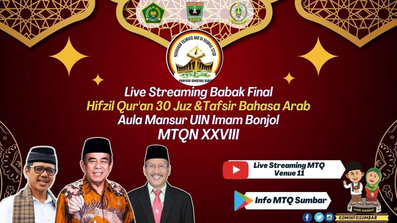 MTQN XXVIII Final Cabang Lomba Tafsir Bhs. Arab 19Nov2020 I Aula Mansur Dt.Basa Padang Sumatra Barat