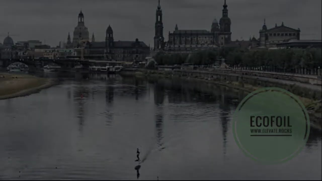 watershed e-foil flying through Dresden Germany