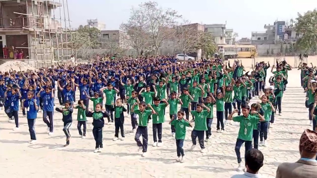 Students mass choreography 2082 grade 1-8
