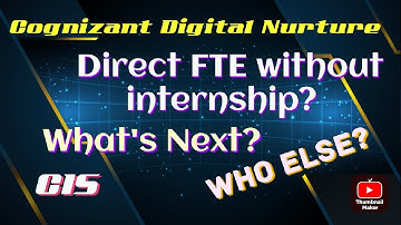#cognizantgenc Genc Digital Nurture || Direct FTE No internship ? || What