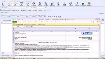 QuoteWerks - Import Quotes Prepared by your Tech Data Sales Rep