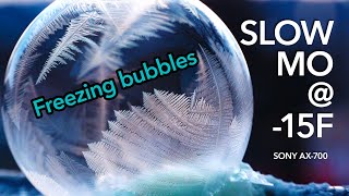 Frozen Bubbles 🥶 in Slow Motion ❄️