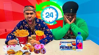 ME AND PRETTYBOYFREDO SWITCHED DIETS FOR 24 HOURS!!!!