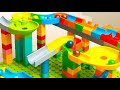 Satisfying Building Block Coaster Marbles Run Race ASMR - Exploring Space Time With Beautiful Sound