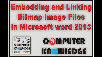 Embedding and Linking Bitmap Image Files in Microsoft word 2013