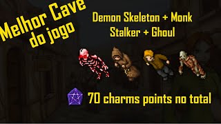 [BESTIARY] Demon Skeleton, Monk, Stalker, and Ghoul - The best cave in Tibia - 70 Charm points