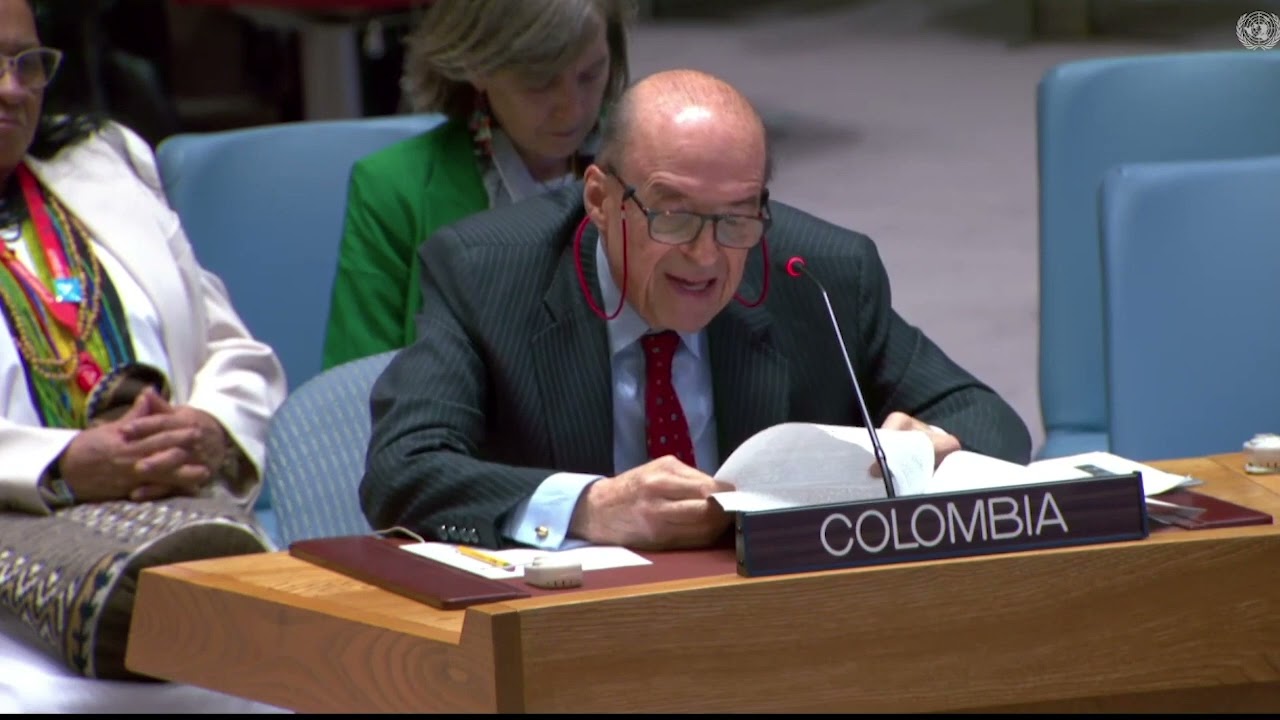 Intervención del Canciller Álvaro Leyva ante el Consejo de Seguridad, en la  presentación del Informe trimestral de la Misión de Verificación de la ONU  | Cancillería