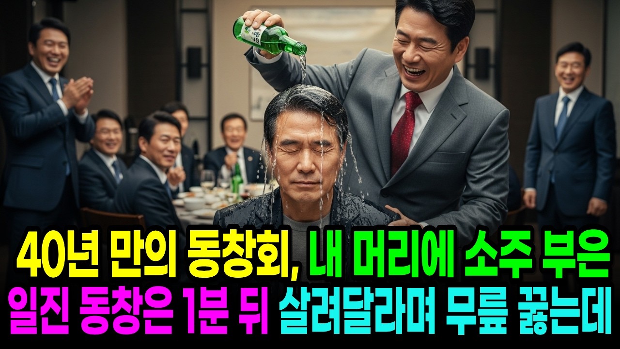 40년 만의 동창회, 내 머리에 소주 부은 일진… 1분 뒤 평생 후회하게 해줬습니 | 오디오북 | 노후사연 | 감동사연 | 막장사연