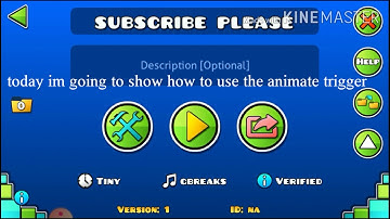 How to use the animate trigger in geometry dash