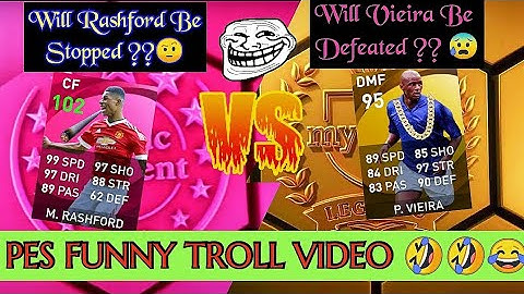 Can Legendary Viera Stop Iconic Rashford In Pes 2021 Mobile || Pes 2021 Funny Troll Video 😂