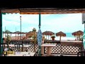 Seaside Cafe Ambience , ASMR | Relaxing Cafe for Study , Work | Bossa Nova and Ocean Waves