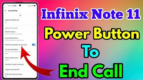Power Button To End Call in Infinix Note 11 | Infinix Note 11 Power Button To End Call Kaise Kare