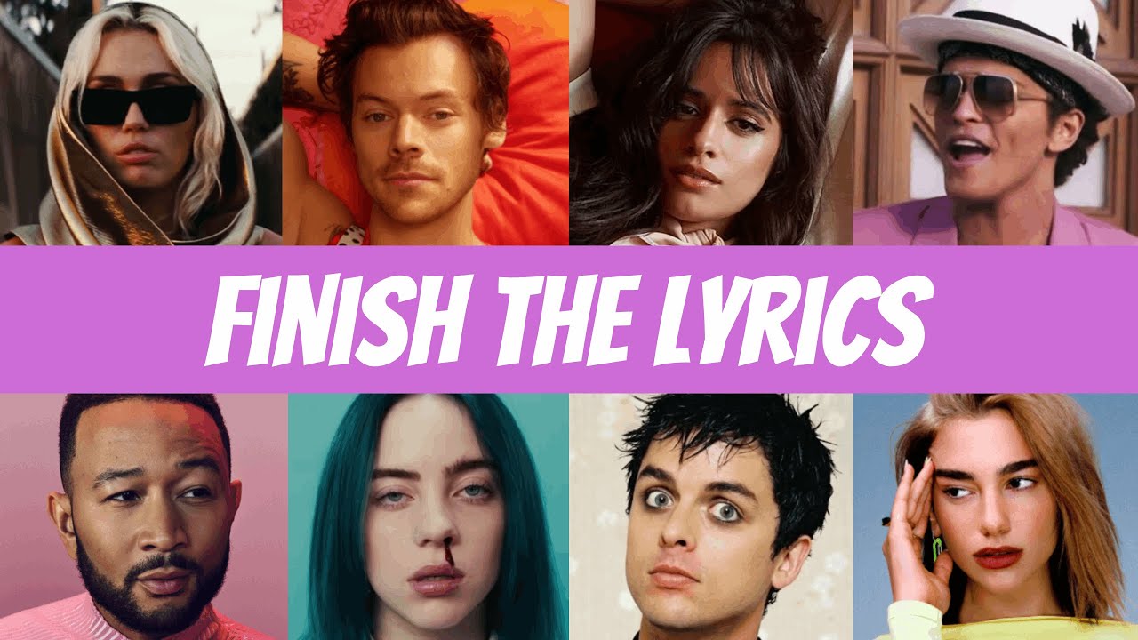 Finish the Lyrics  Most Popular Songs  Music Quiz Challenge