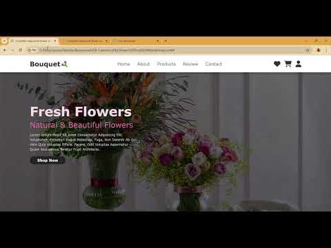 Responsive E-Commerce Flower Shop Website Design using html & CSS ...