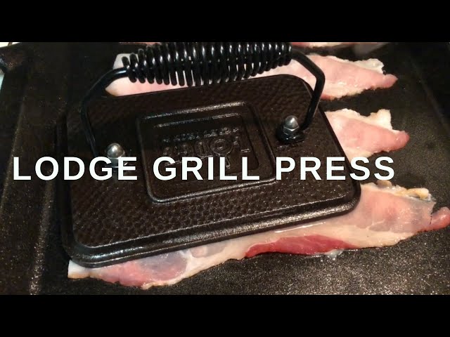 Lodge cast iron grill press unboxing & situations #castironcookware 