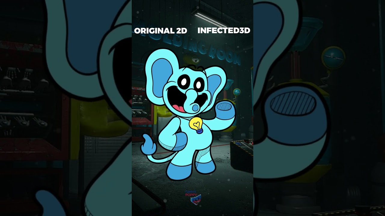 Poppy Playtime All Characters | Original (2d) and Infected (3d) 