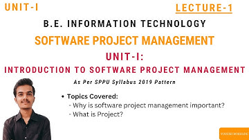 SPM Unit 1 Lecture 1 | Why SPM is important? | What is project? | SPPU BE IT | @yogeshborhade24